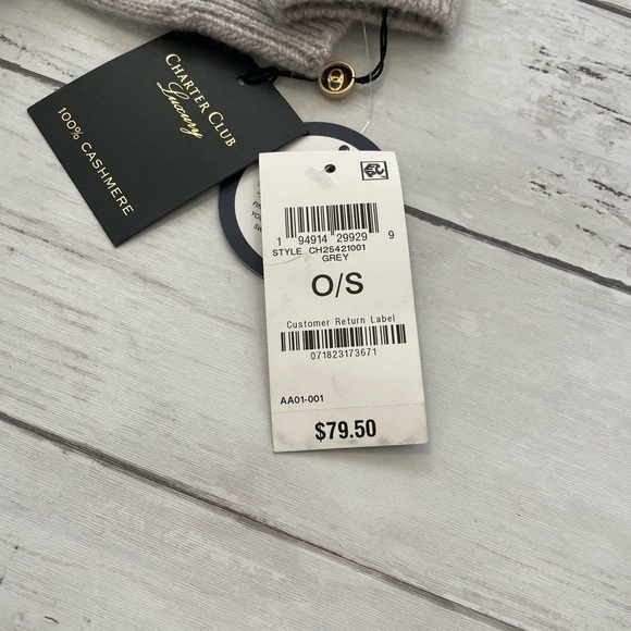 Charter Club Women's Cashmere Touch Gloves, Created for Macy's gray winter fall - Picture 6 of 10